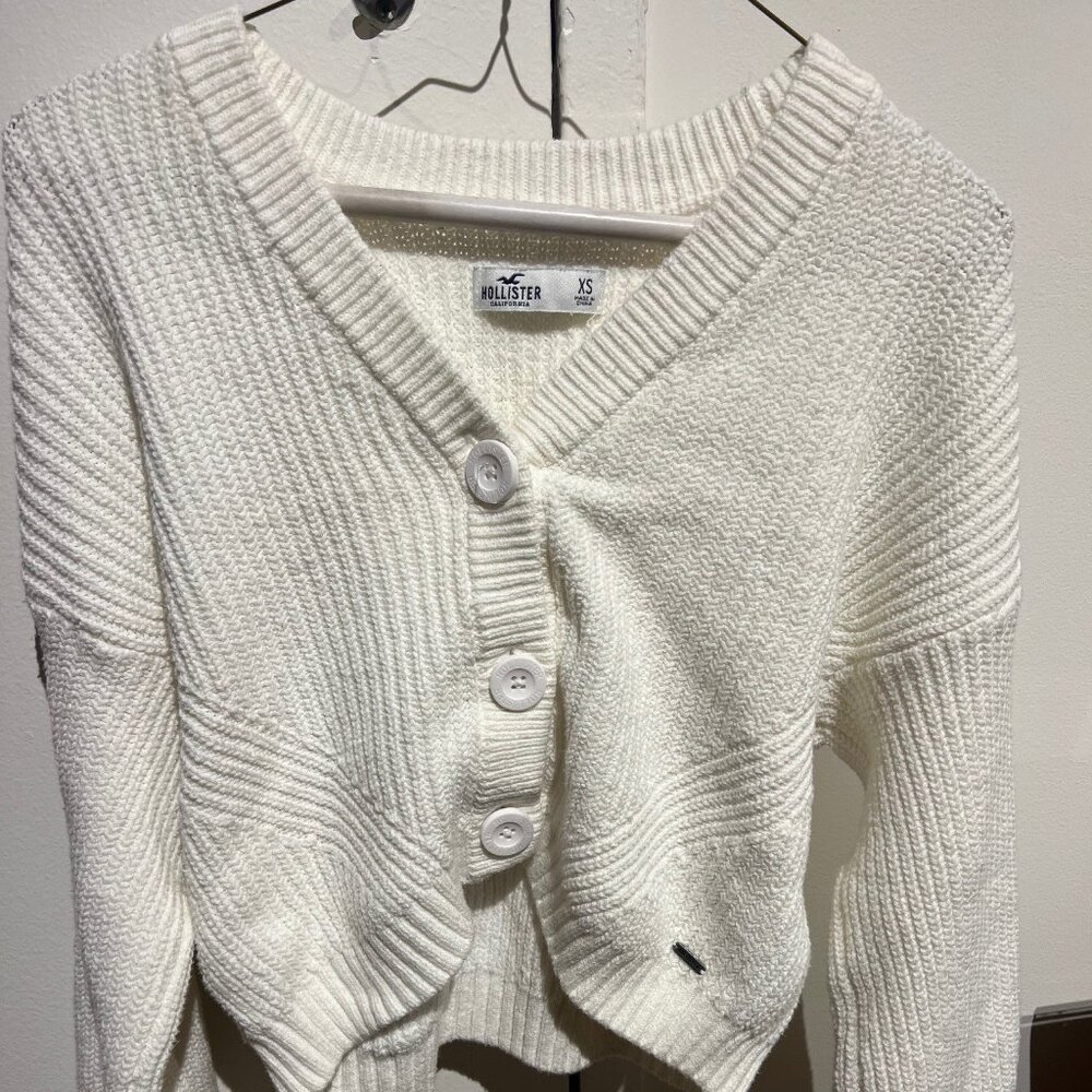 Hollister - Cozy White Cardigan, Size XS